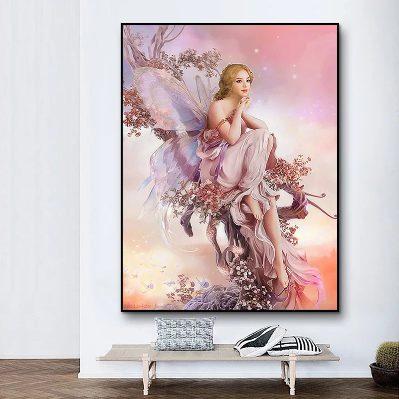 

New Style 5D Full of Crystals Diamond Painting Adhesive Cross Stitch Brick Embroidered Stick-on Crystals Rhinestone Living Room