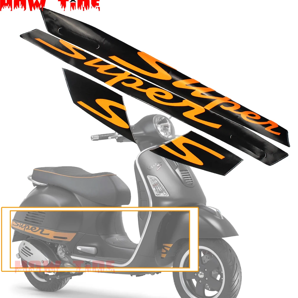Подходит для Vespa GTS 300 Gts300 Sport Gts 2D наклейка с эмблемой каждая панель имеет два
