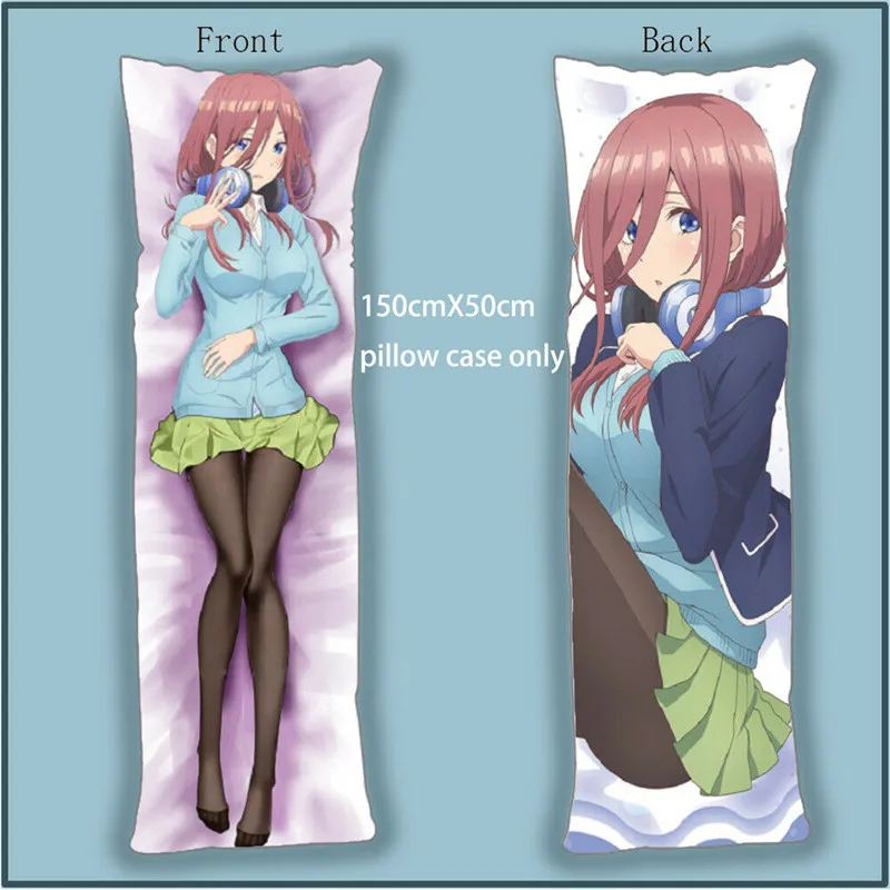 Тела подушку Чехол очень женственный и Quintuplets Накано Мику Dakimakura Аниме двойными