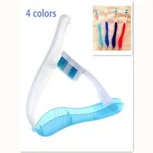 Новая складная 1 шт. сменная зубная щетка для путешествий портативная мягкая Щетинная зубная щетка для кемпинга Праздничная зубная щетка для путешествий 3 цвета