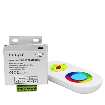 

MIlight FUT042 2.4GHz RGB LED Strip Controller DC12V-24V 5Keys Touch LED Wireless Controller 6A/Channel, Total output Max.10A