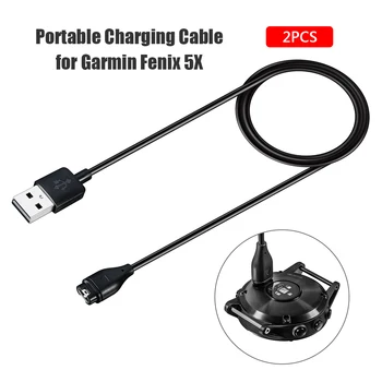 

2x Smart Watch USB Charger Cable for Garmin Fenix 5S 5S Plus 5 5 Plus 5X 5X Plus Approach X10 X40 Vivoactive 3 Music Power Cord