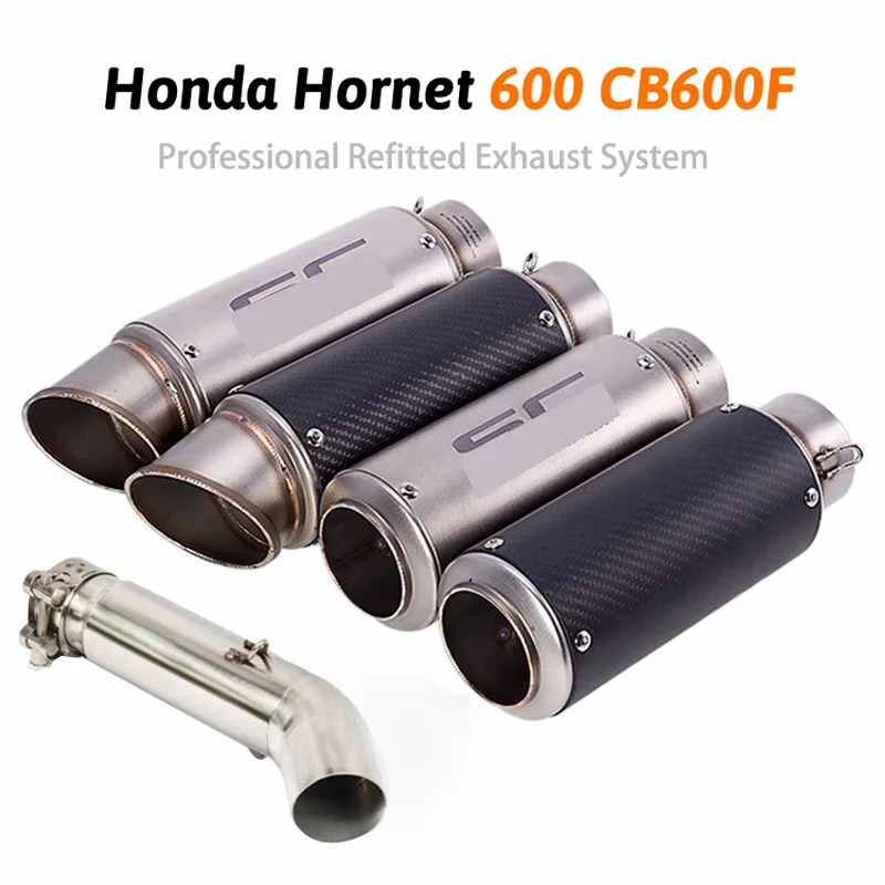 Слипоны CB600F cb600 Hornet мотоцикл Выхлопная система наконечник глушитель средней соединительная трубка труба для Honda Hornet 600 CB600F Hornet