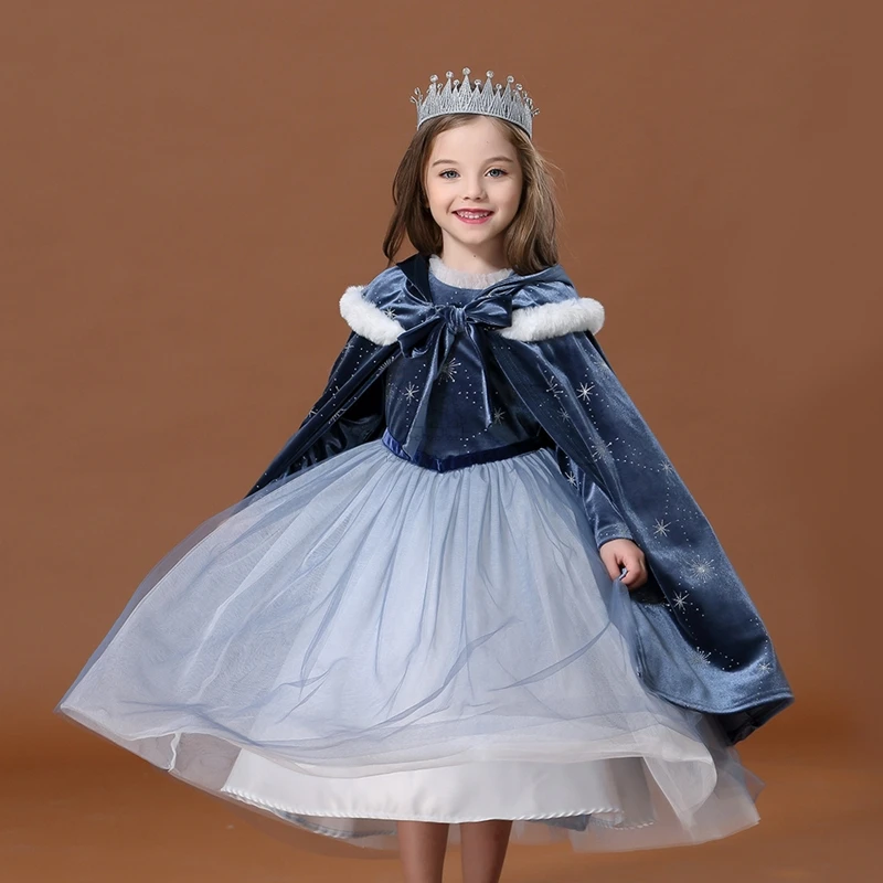 Платье для девочек Холодное сердце 2 платье Эльзы Вечерние Vestidos Косплэй Одежда