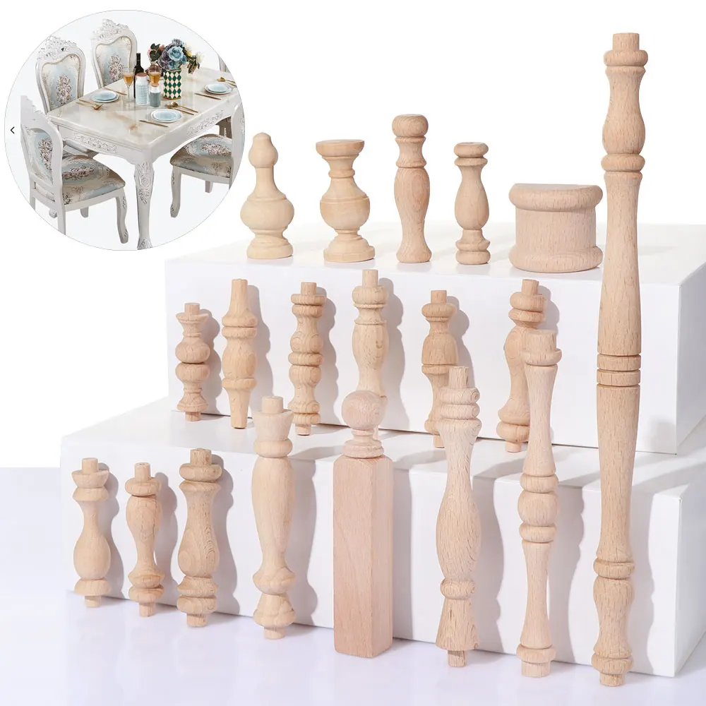 European Style Vintage Wood Carved Cabinet Seat Feets Home Decor Flower Ornament Furniture Foot Legs Multi Styles Decoration Cra ornament crafts miniature ornament miniature figurines wooden figurine crafts resin crafts glass fruit pendants