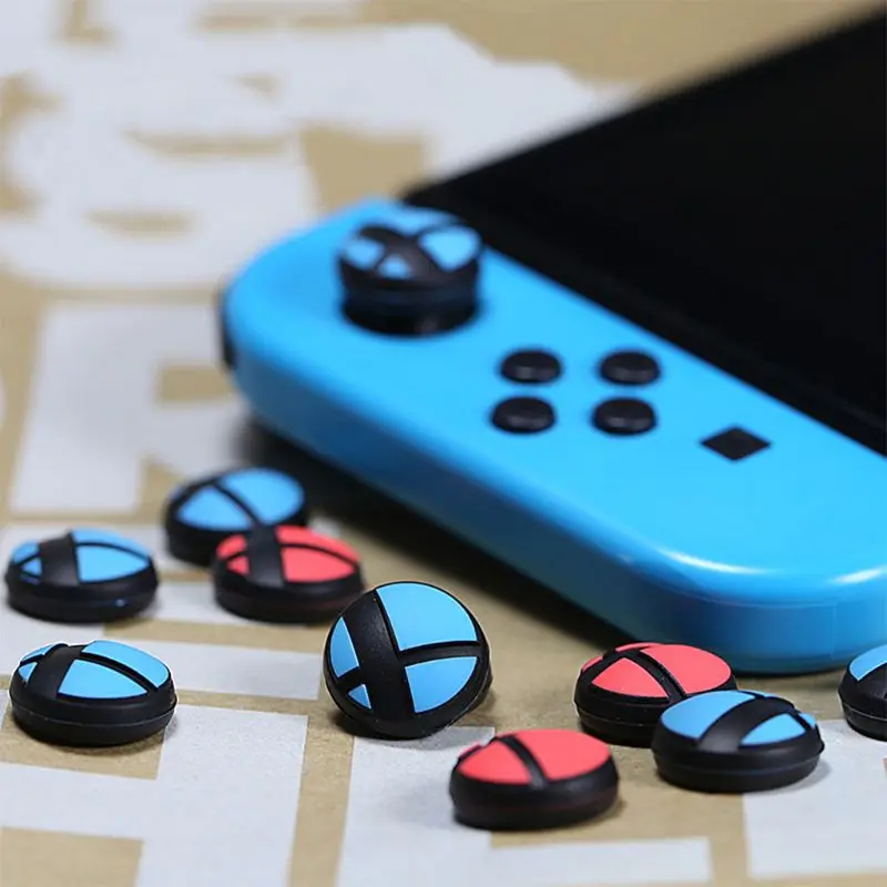 1 Pair Analog Thumb Stick Silicone Skin Grips Anti-Skid Joy Con Caps Replacement for Nintendo Switch NS Console Controller