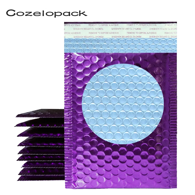 

20PCS Purple Metallic Bubble Mailer Foil Bubble Bags Aluminized Postal Bags Wedding bag Gift Packaging Padded Shipping Envelopes