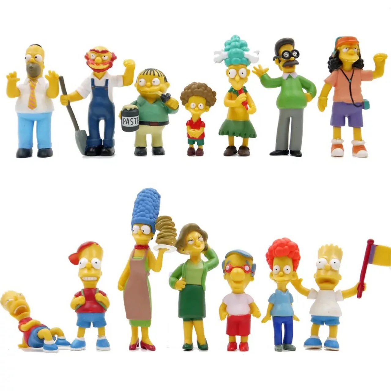 14 pièces/ensemble Simpsons dessin animé l'arsène famille gâteau décoration modèle jouets pour enfants