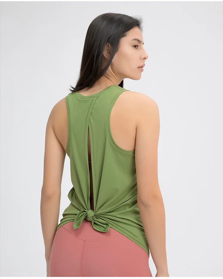 Solid Color Fitness Women Tank Top Back Strap Yoga Shirt Vest Loose-fitting Blouse Gym Clothe Breathable Quick-drying Sportswear Solid Color Fitness Women Tank Top Back Strap Yoga Shirt Vest Loose-fitting Blouse Gym Clothe Breathable Quick-drying Sportswear