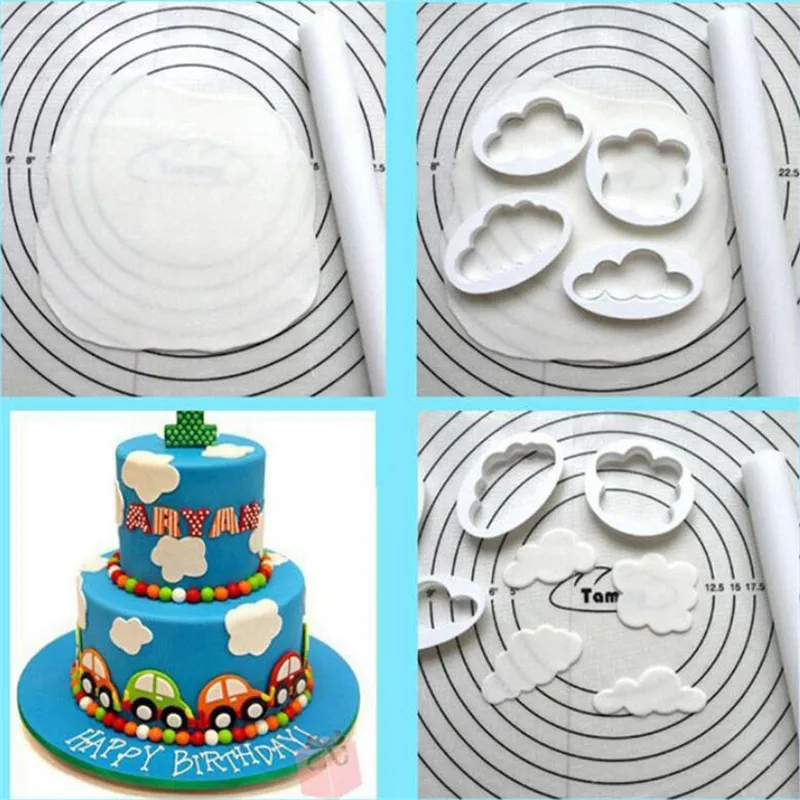 Details about   Cloud Shaped Cookie Cutter Press Pastry Biscuit Cake Sugar Icing 5Pcs/set Q8N0 