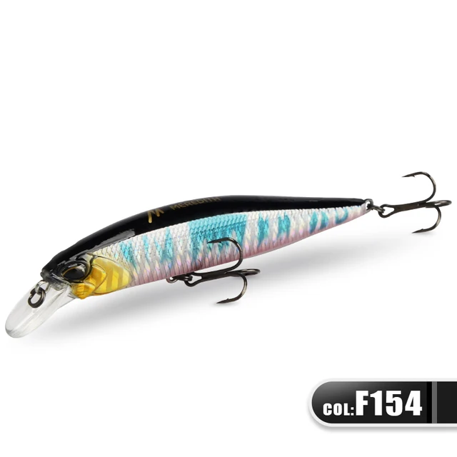 MRERDITH JERK MINNOW 100F 14g  Floating Wobbler Fishing Lure 24Color Minnow Lure Hard Bait Quality Professional Depth0.8-1.0m JBR-100F-F154