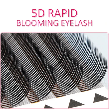 

5D Rapid Blooming Eyelash Hand Made Flowering Natural Flase Eyelashes 12 Lines 5D Easy Fans Eyelash Glue Extension Makeup Tools