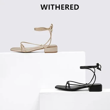 

Withered women shoes women sandals ins fashion blogger england simple solid roma 2020 summer heel sandals women shoes woman