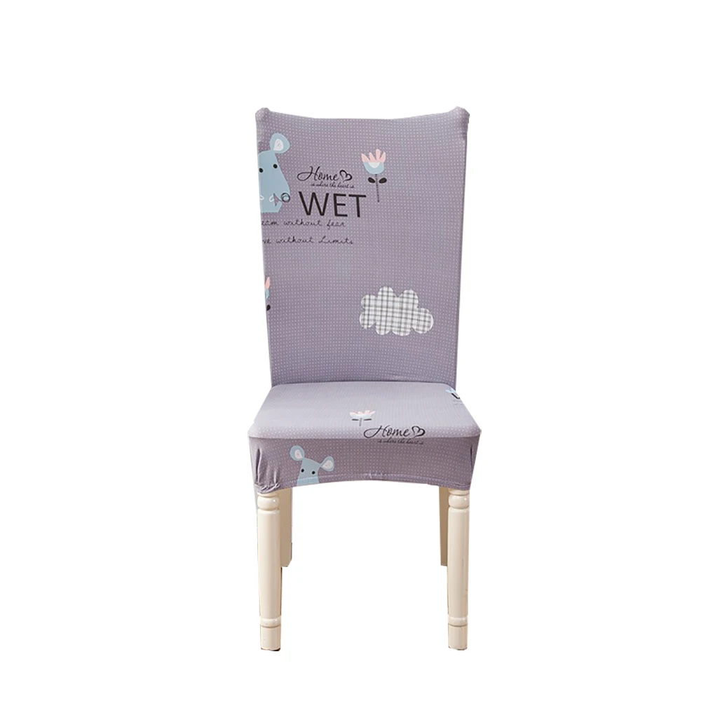 Lychee Christmas Elk Elastic Chair Cover Stretch Colorful Chair Covers For DIY Home Kitchen Wedding Birthday Party