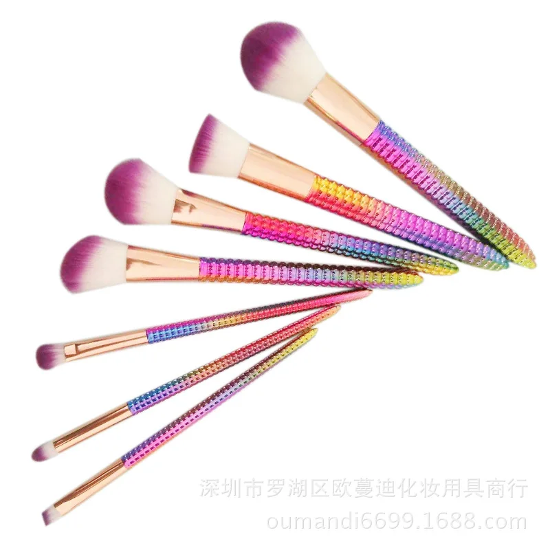 Professional Makeup brushes New Mermaid Foundation Eyebrow Eyeliner Blush Cosmetic Concealer Fish tail make up Tools | Красота и
