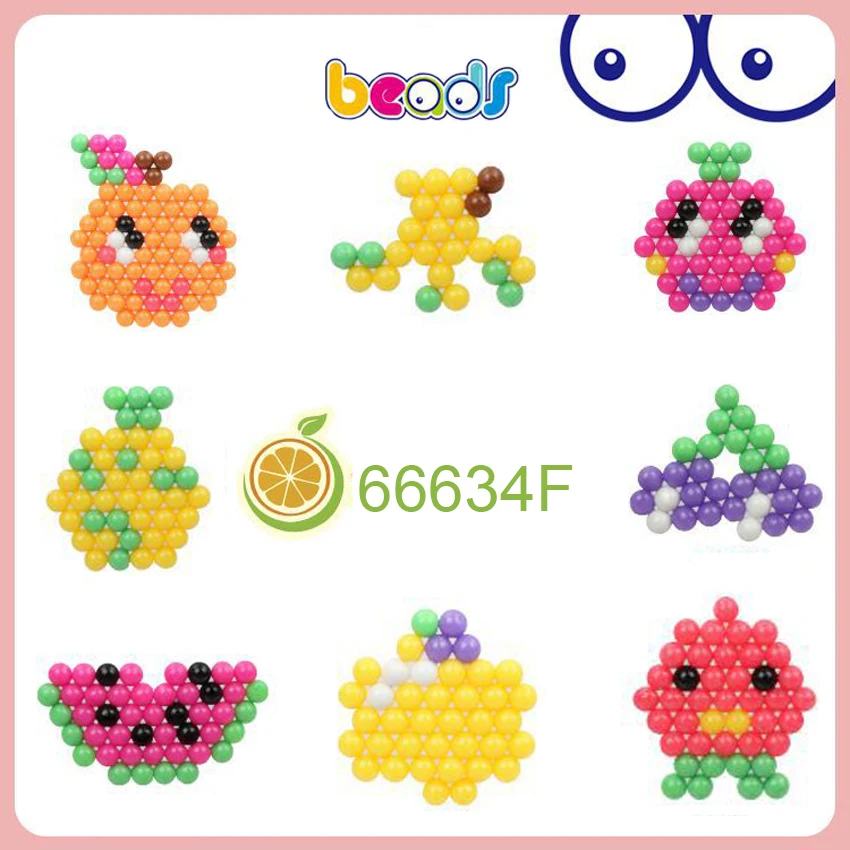 DOLLRYGA 1000 шт./компл. воды липкие бусины игрушки DIY Аква Волшебные бусы, сделанные своими руками бумажные аксессуары Развивающие головоломки игрушки для детей