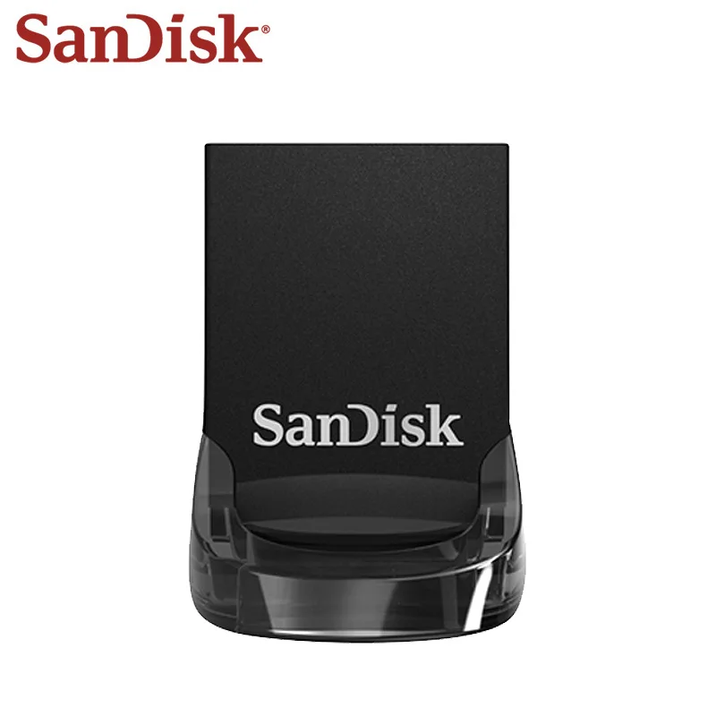 Двойной флеш-накопитель SanDisk Ultra Fit USB 3,1 в коробке sub Флеш накопитель 16 Гб оперативной памяти, 32 Гб встроенной памяти, 64 ГБ флеш-накопитель 128 ГБ 256 ГБ флэш-диск USB флэш-накопитель 130 МБ/с. U диск
