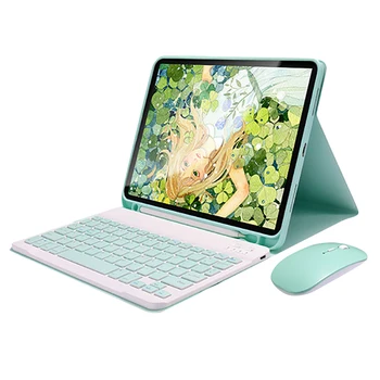 

For 2020 New iPad Pro 12.9 Inch Tablet PC Spree(Wireless Keyboard+Mouse+Case+Pen+Tempered Glass+Cartoon Sticker+Bag)-B