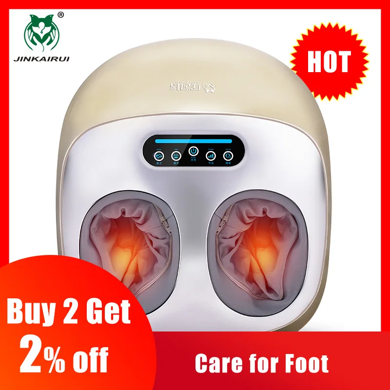 Cheap JinKaiRui Electric Vibrator Foot Massager Health Care Massage Infrared Heating Therapy Shiatsu Kneading Air Pressure Machine