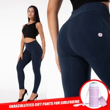 

Shascullfites Bum Shaping Leggings Navy High Waisted Fitness Leggings Stretchable Compression Women Pants