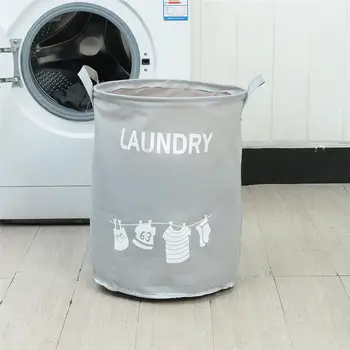 

35*45cm Oxford Storage Laundry Basket Collapsible Houshold Dirty Clothes Debris Hamper Sundries Toys Container Books Organizer
