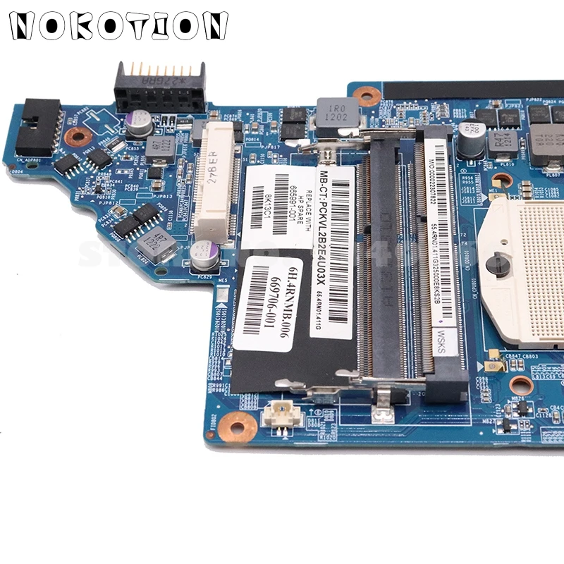 NOKOTION 665991-001 материнской платы ноутбука для hp Pavilion DV7-6000 основная плата HM65 DDR3 HD6770M 1 ГБ графика