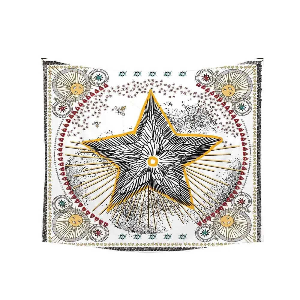 Настенный Гобелен Sun Moon Tarot индийская МАНДАЛА ГОБЕЛЕН Настенный Ковер Psychedelic Tapiz Witchcraft настенная ткань Tapestri