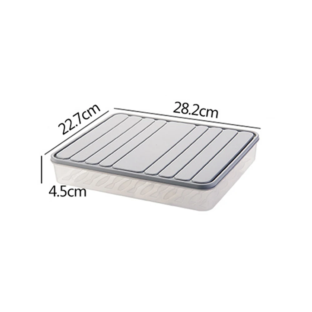Refrigerator Food Storage Container with Lid Sealed Crisper Food Fresh Keeping Egg Fish Storage Box Fresh Spacer Organizer Case