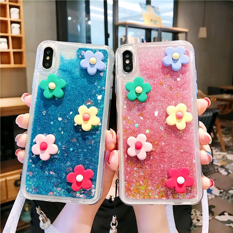 LaMaDiaa для samsung Galaxy S10 S9 S8 Plus S7edge Note9 8 10 чехол роскошный Алмазный цветной цветочный жидкий Блестящий блестящий чехол для телефона