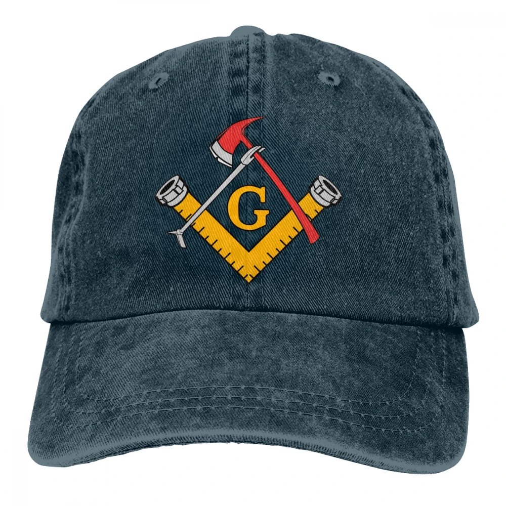 Masonic пожарный инструменты Casquette черный унисекс Мужские Женские джинсовые бейсболка с ремешком кепки Регулируемый Гольф папа шляпа
