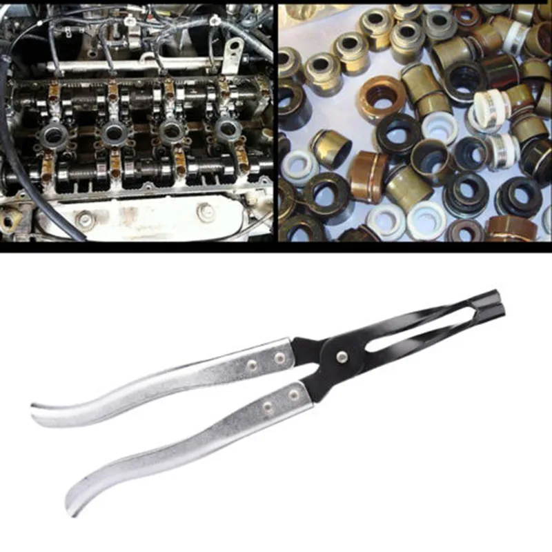 

Auto Car Oil Seal Plier Tool Stem Steel 26.8*5.5cm Compressor Installer