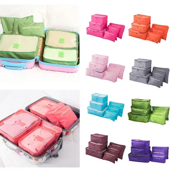 

6pcs Travel Waterproof Organizer Bag Clothes Pouch Portable Storage Case Luggage Suitcase Storage bag Fashion Travel Storage Bag