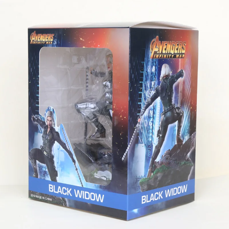 widow box 22-27 см игрушки Marvel Мстители Фигурка Человека-паука Железный человек танос Марк MK47 Дэдпул Дэнверс статуя ко железная студия фигурки - Цвет: widow box
