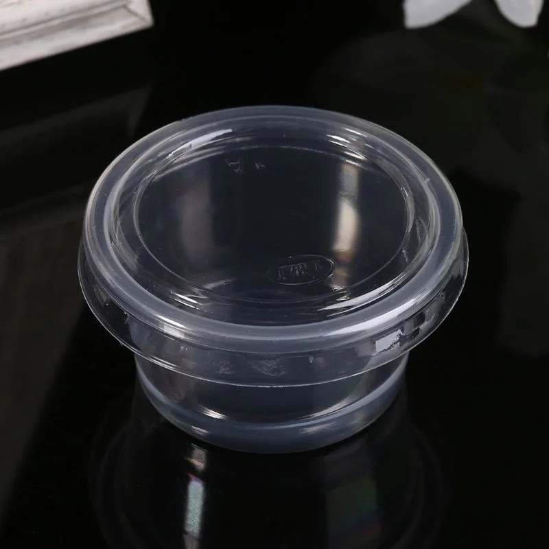 100Pcs Clear Food Small Sauce Containers Package Box&Lid Portable Disposable Portable Plastic Cups Transparent Disposable Box