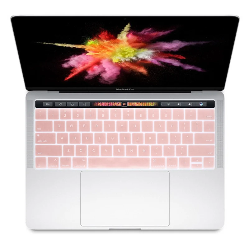 HRH силиконовый защитный чехол для клавиатуры США для Macbook Pro 13,3 A1706 A1989 A2159 и 15,4 дюймов A1707 A1990 Версия США - Цвет: Rose Gold