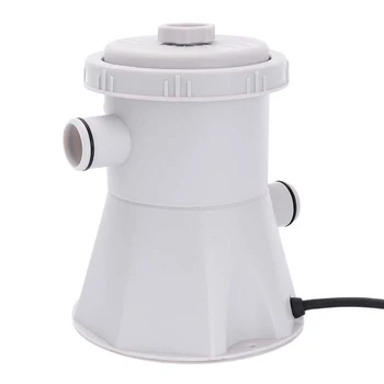 

EU plug 220V Electric Swimming Pool Filter Pump,Swimming Pool Pump and Filter Kit,Pool Pump,Paddling Pool Pump Water (Grey)-35