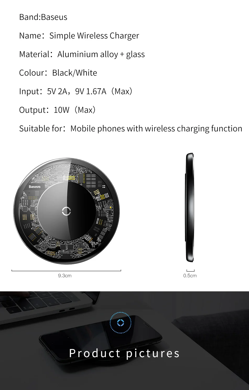 wireless charging station Baseus 10W Qi Wireless Charger For iPhone 12 11 Pro Xiaomi Wireless Charger Visible Charger Pad For Samsung Mobile Phone Charger samsung wireless charger