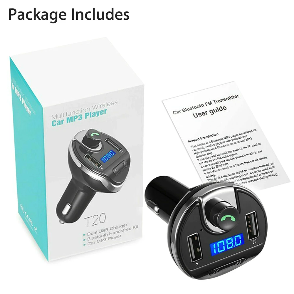 Беспроводной автомобильный Bluetooth MP3 Playe fm-передатчик Hands-free автомобильный комплект аудио 3.1A двойной usb порт быстрое зарядное устройство MP3 радио адаптер