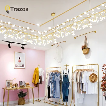 

TRAZOS Modern Golden Circle rings crystal Chandeliers lighting for Living Room LED Lustres for Dining room lustre Wish led lamp