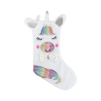 

New Design Christmas Pendant Hanging Ornaments Socks XMAS Trees Sock Bag Candy Bag Christmas Party Gift Luminous Novelty Socks