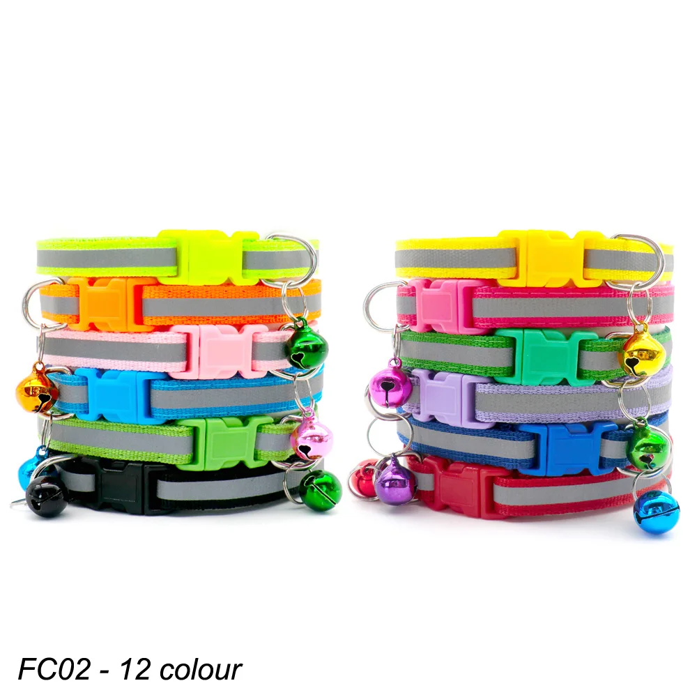 100Pcs Dog Collar With Bell customize Adjustable Pet Product Accessories Buckles Cat ID Tag Bow Ties Rabbit Neckties