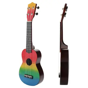 

Ukulele Hand-Painted Combo Beginner Draw Home-Schooling Assemble Uke Art Black Soprano 4 Strings Musical Instruments Children