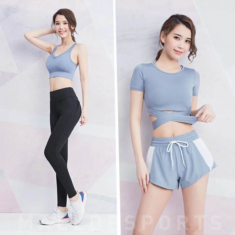 2020 Women Sexy Yoga Suits Sexy Crop Top Push Up Leggings Gym Clothing Set Femme Fitness Hoodies Outdoors Sport Suit