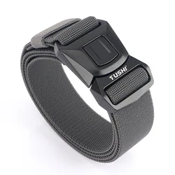 MEDYLA Durable Elastic Sports Belt with Metal Buckle - Adjustable Outdoor Gear - 125cm (Deep grey)