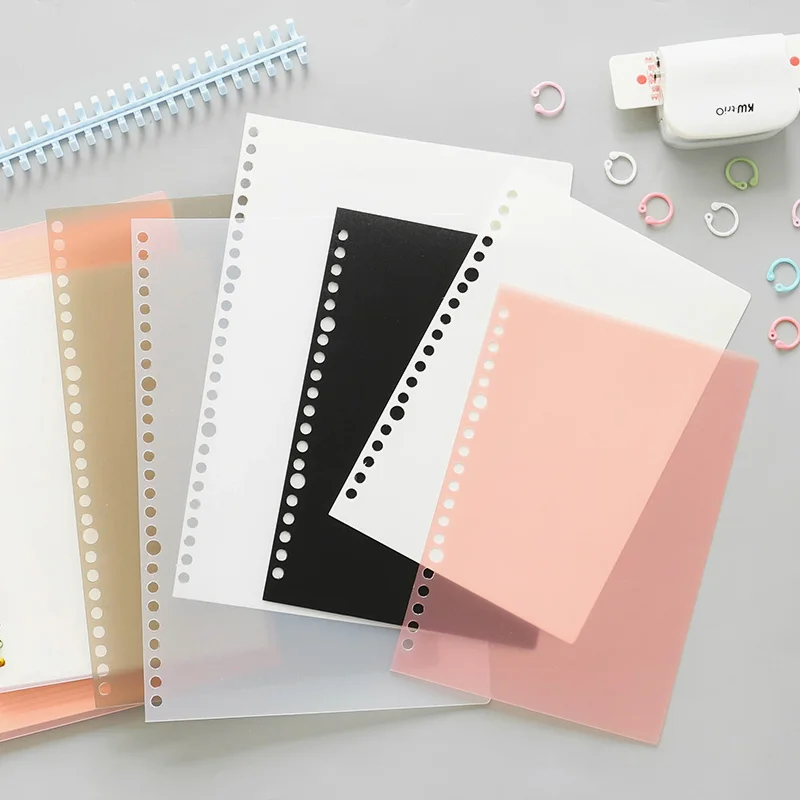 A5/B5 20/26 Hole Binder Circle PP Matte Loose-leaf Cover Index Divider Separator Notebook Accessory Stationery Helpful