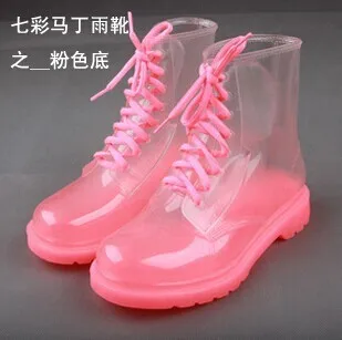 Zapatos de cristal para mujer, botas impermeables transparentes, botas de  goma| | - AliExpress