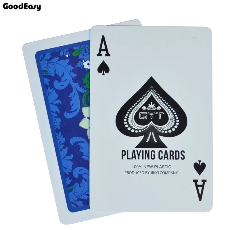 Poker Cards Waterproof Texas Hold'em Playing Cards Plastic Black Jack Game Card Poker Game Board Card 1Pc playing cards,plastic playing cards,poker set
