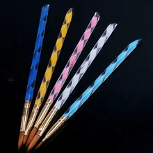 Маникюрные принадлежности кристальная ручка карандаш для маникюра Спираль стержень ручки набор 5 набор кистей Fluoresent маркер Хуа Би