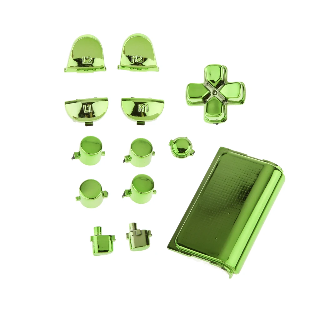 Replacement Chrome Plating Buttons and Touchpad for Sony PS4 Controller stylish facade better protection for game contoller