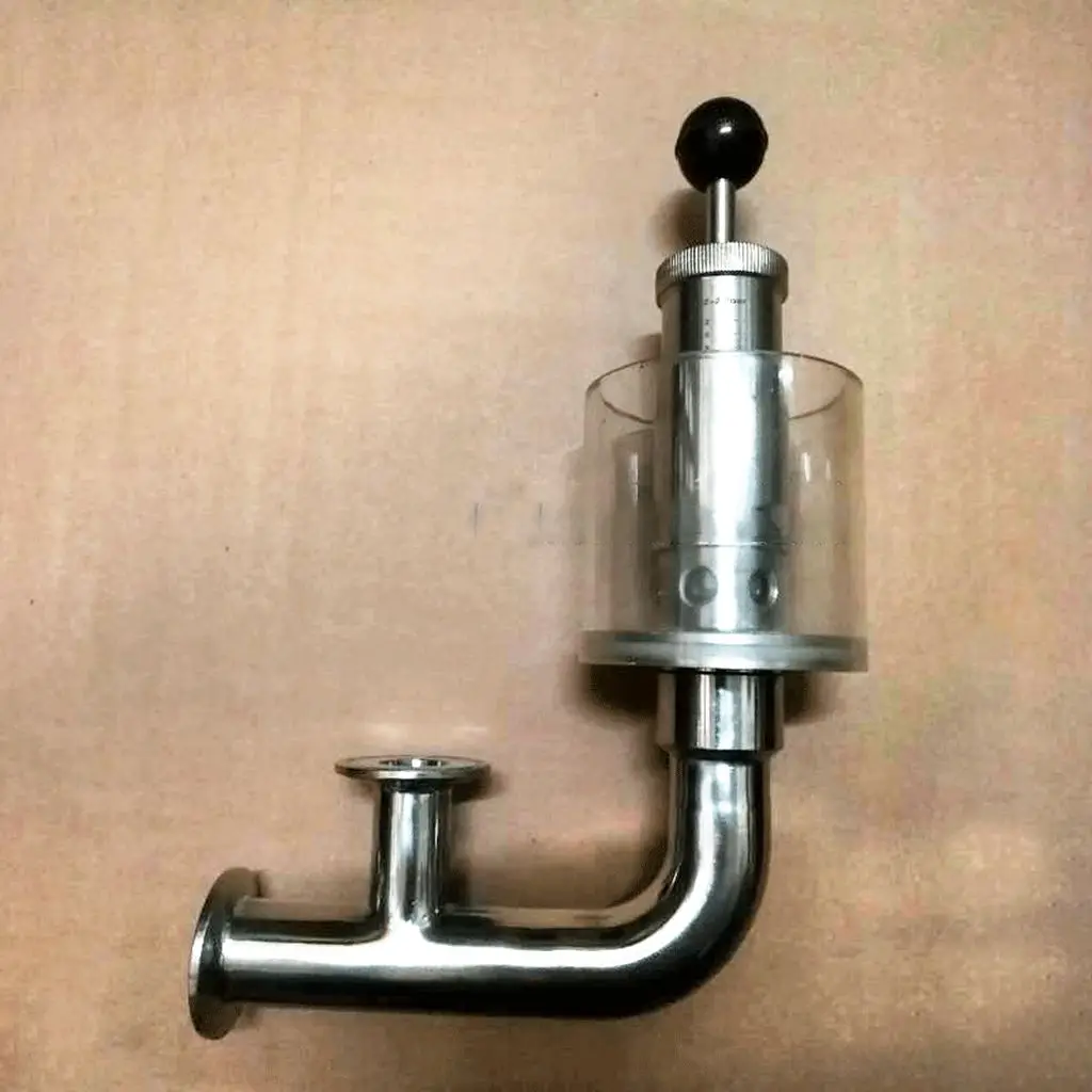 1," тройной зажим 0,2-2,2 бар регулируемый предохранительный клапан сброса давления санитарный SUS304 нержавеющий доморощенный пивной ферментер с основанием